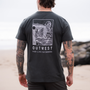 Men's 'The Cliffs' Graphic Trail T-Shirt - Off-Black