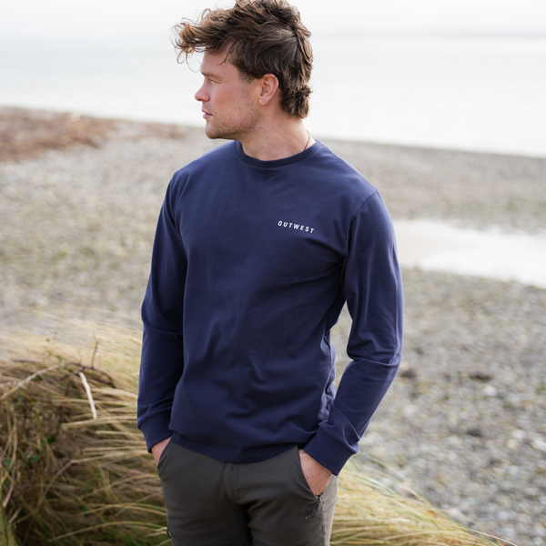 Mens Navy Irish Summer Long Sleeve