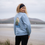 Unisex 'Outwest Outdoor Club' Graphic Crewneck - Faded Denim Blue