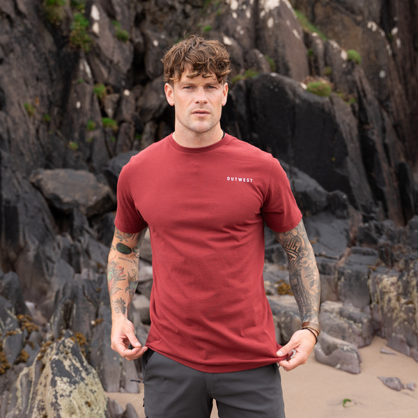 Men’s Classic Everyday Trail T-Shirt - Wine Red