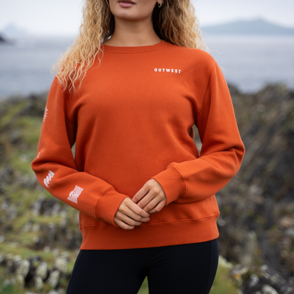 Unisex 'Elements' Graphic Crewneck - Burnt Orange