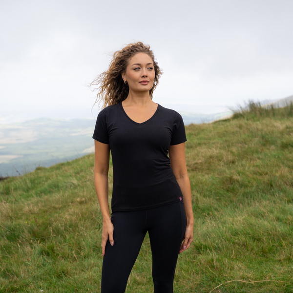 Women’s V-Neck T-Shirt - Black