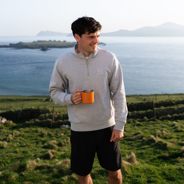 Unisex Heather Grey Everyday Half Zip Sweatshirt