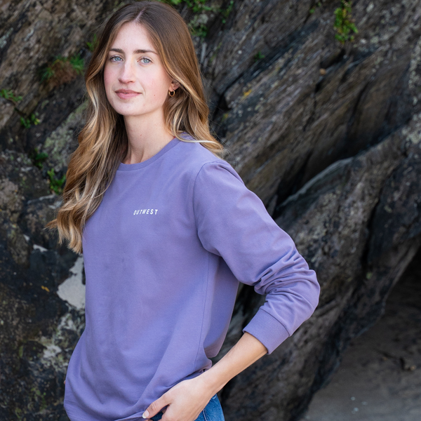 Womens Purple Irish Summer Long Sleeve Top