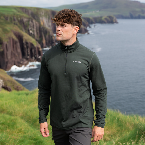 Men's Technical Half Zip - Dark Green