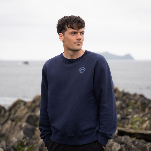 Unisex 'Outwest' Graphic Crewneck - Navy Blue