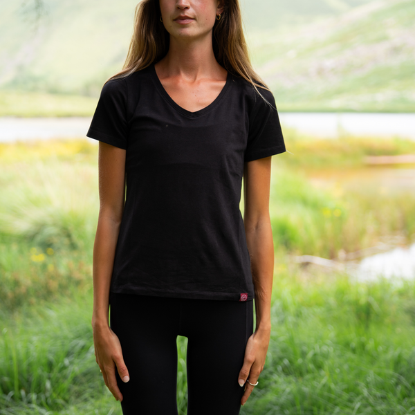 Women’s V-Neck T-Shirt - Black