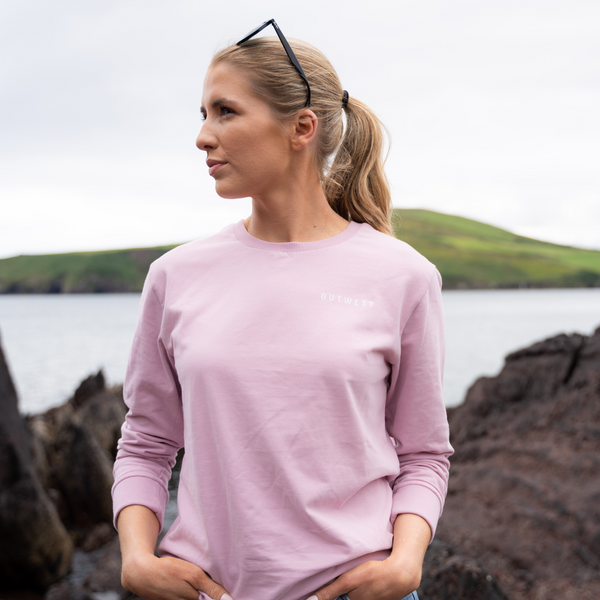 Womens Dusty Pink Irish Summer Long Sleeve Top
